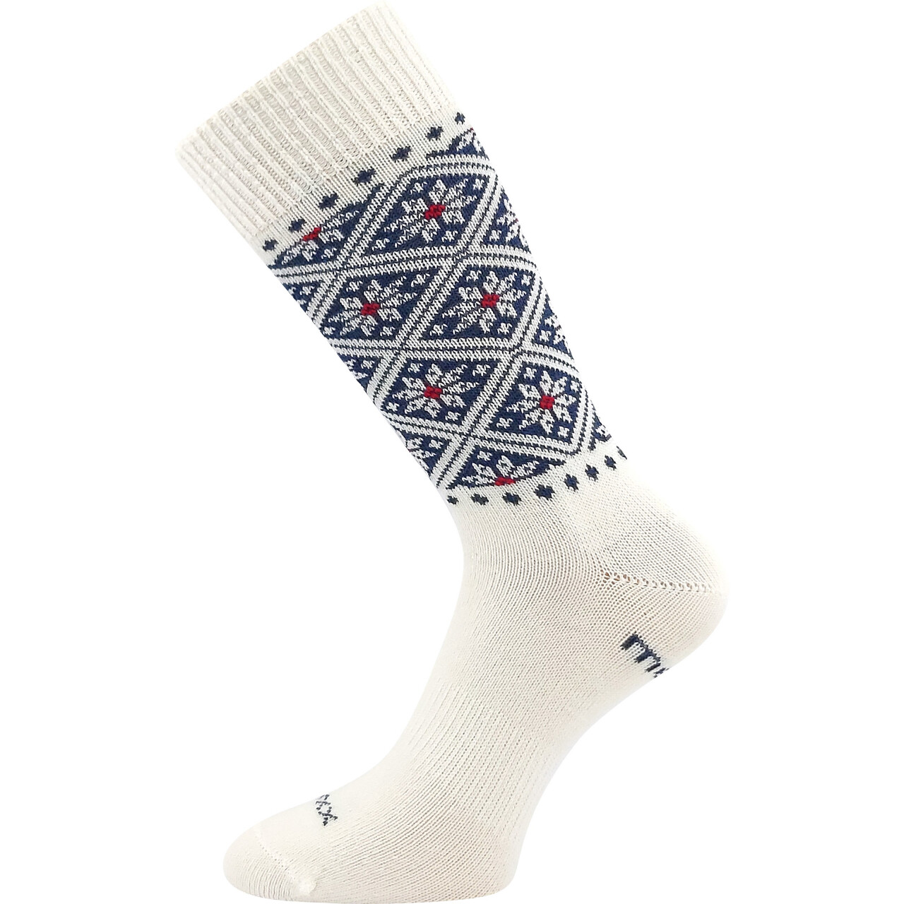 Ponožky dámské silné z merino a s ionty stříbra Voxx Nordkapp - bílé-modré, 39-42