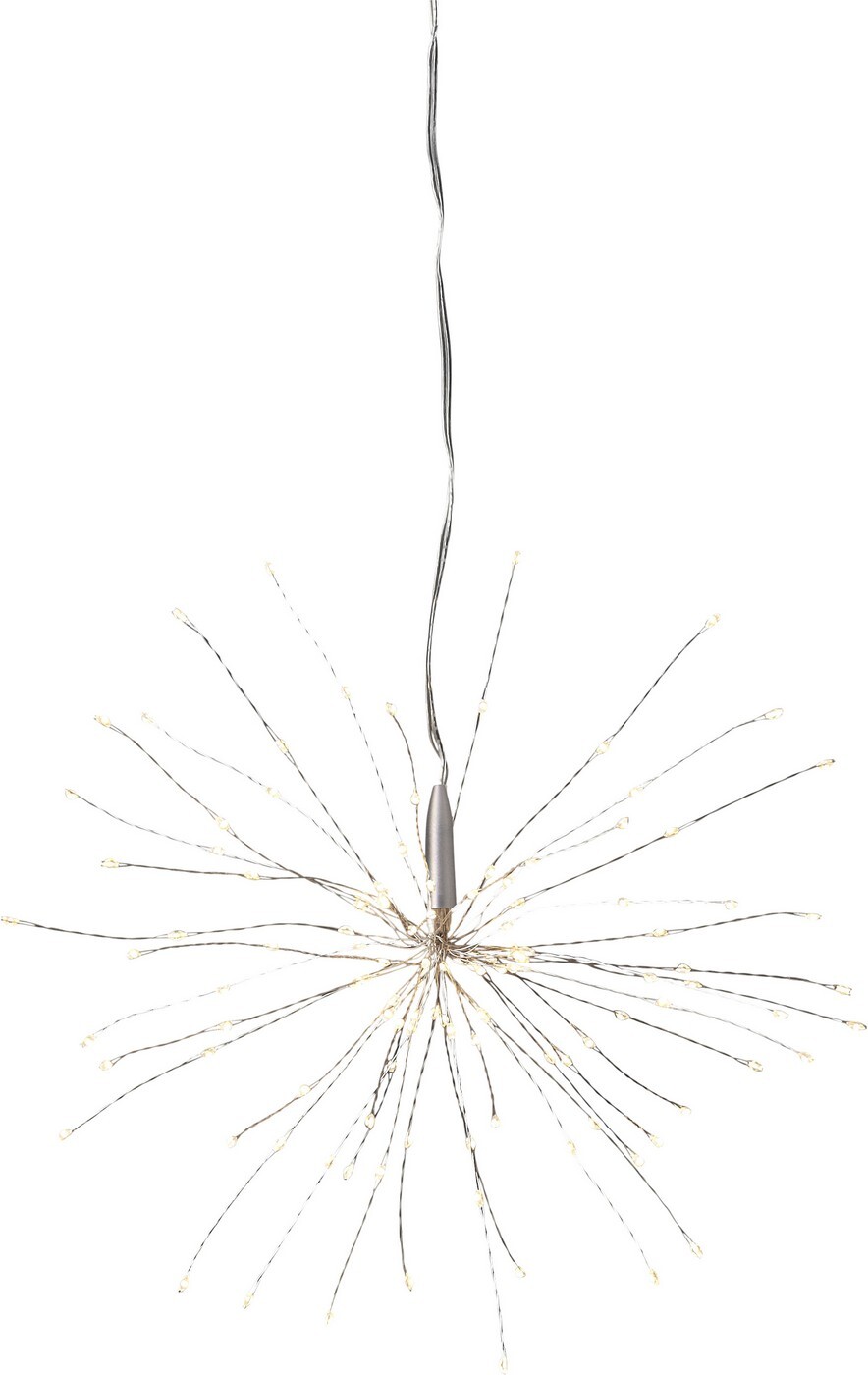 Závěsná světelná LED dekorace výška 26 cm Star Trading Firework - stříbrná