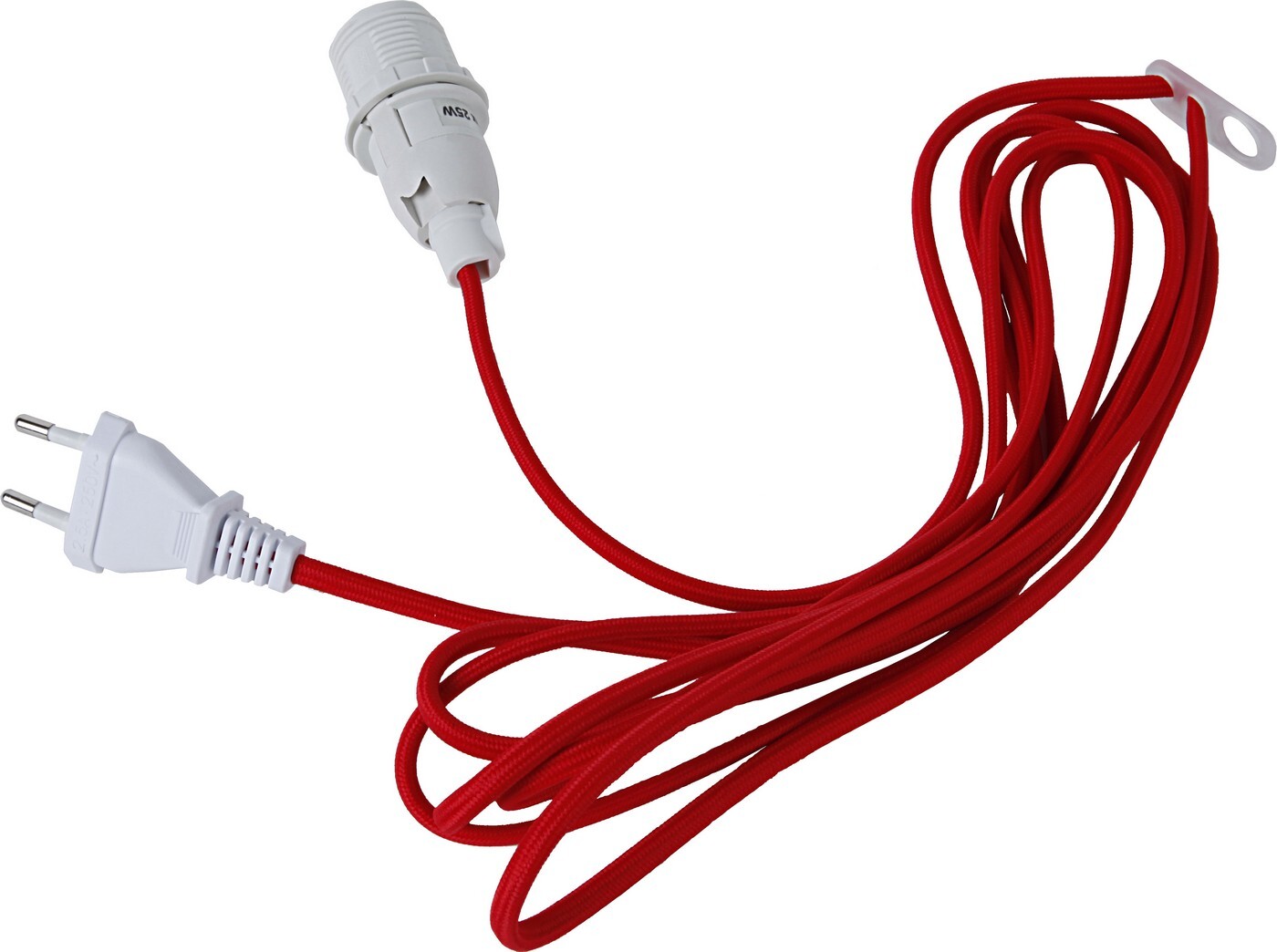 Závěsný kabel délka 3,5 m E14 Star Trading Lacy - červený