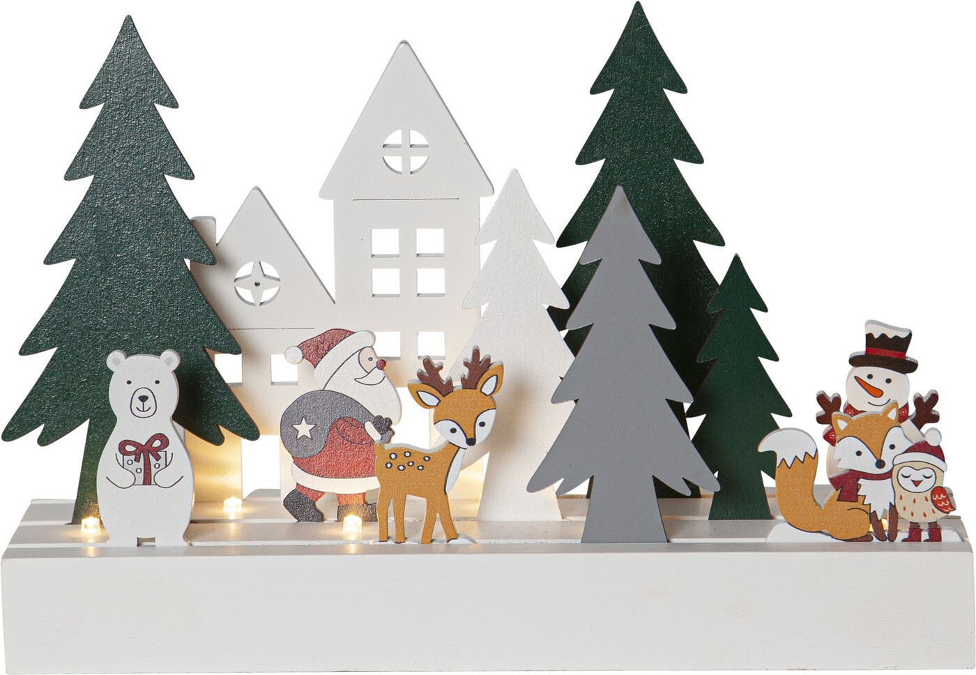 Vánoční LED dekorace výška 16,5 cm Star Trading Puzzle - barevná