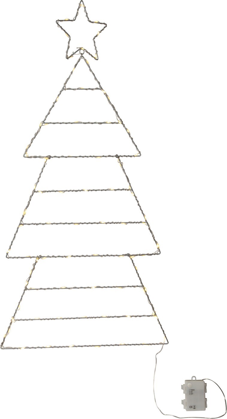 Venkovní světelná dekorace výška 90 cm Star Trading Folde - stříbrná