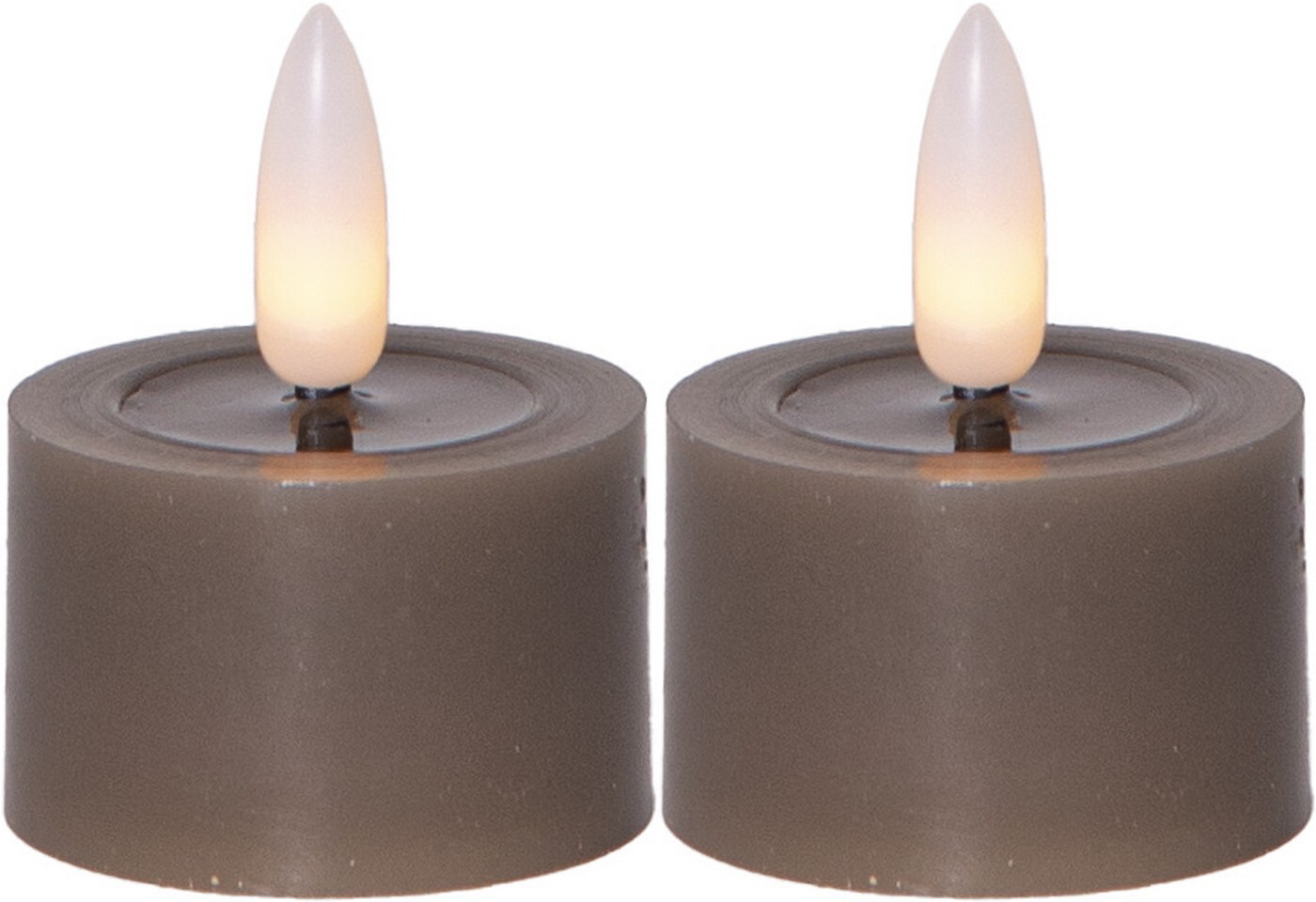 Sada 2 ks LED čajových svíček Star Trading Flamme Flow - hnědá