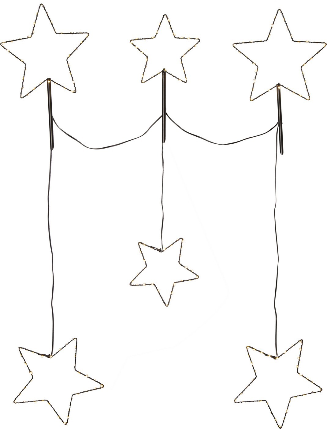 Venkovní světelná dekorace výška 85 cm Star Trading Stellas - černá