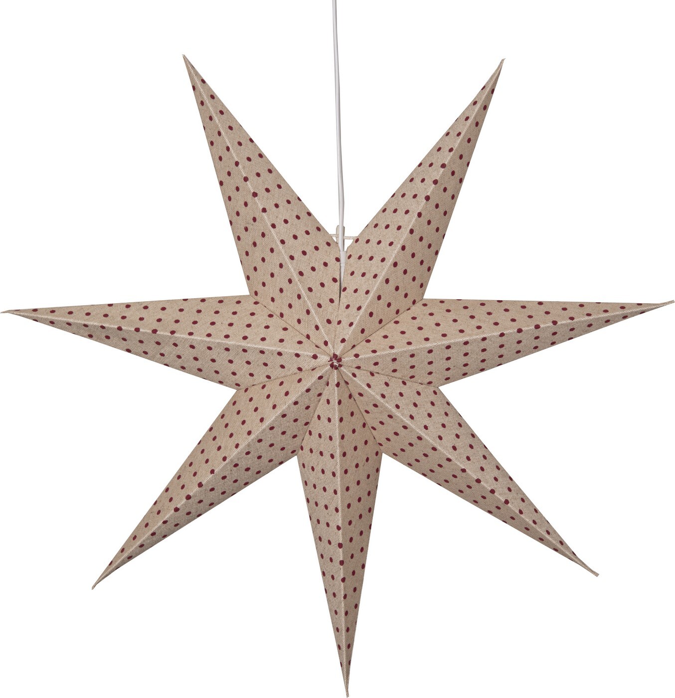 Papírová hvězda průměr 60 cm Star Trading Cotton - béžová