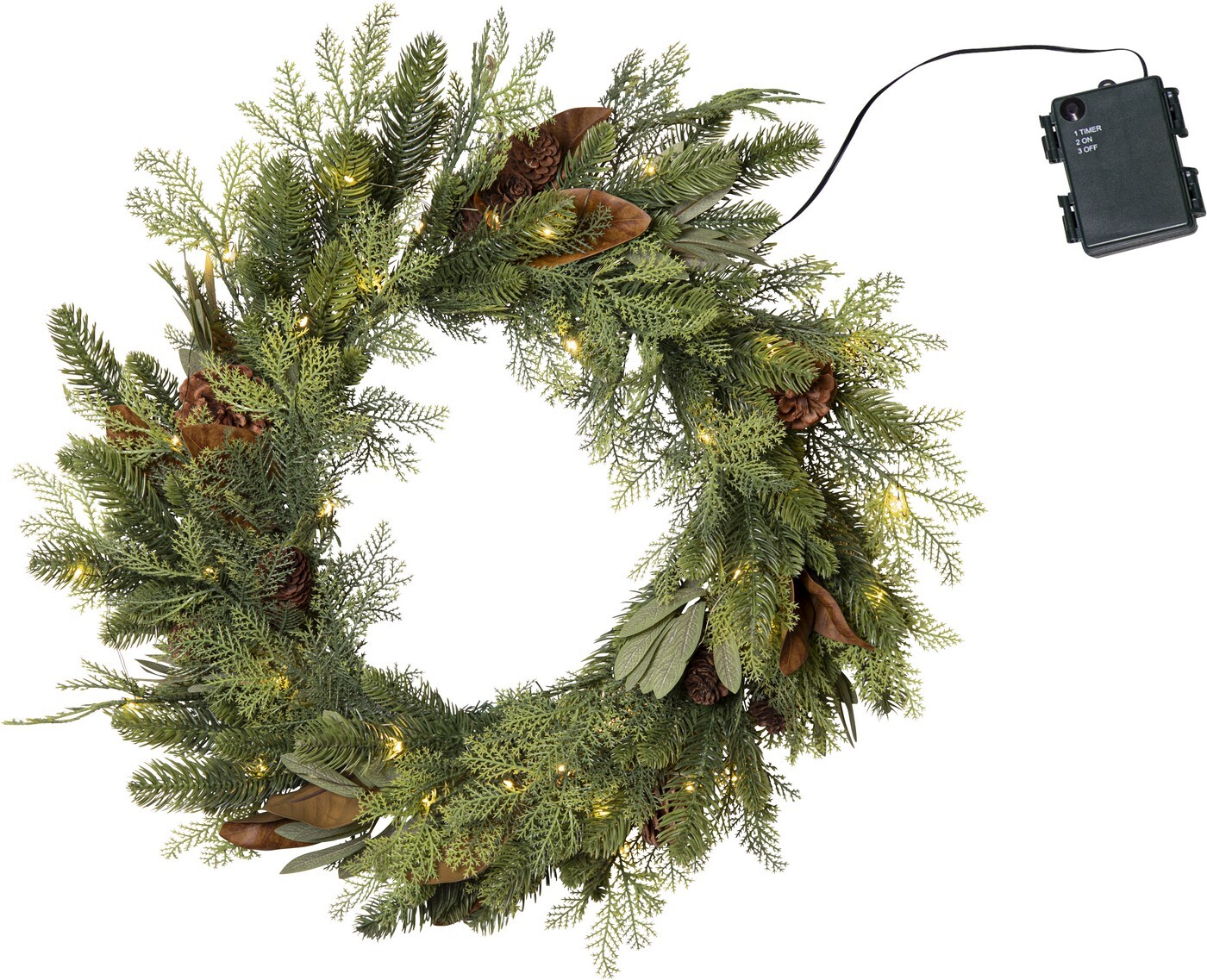 Svítící věnec průměr 60 cm Star Trading Mixi - zelený