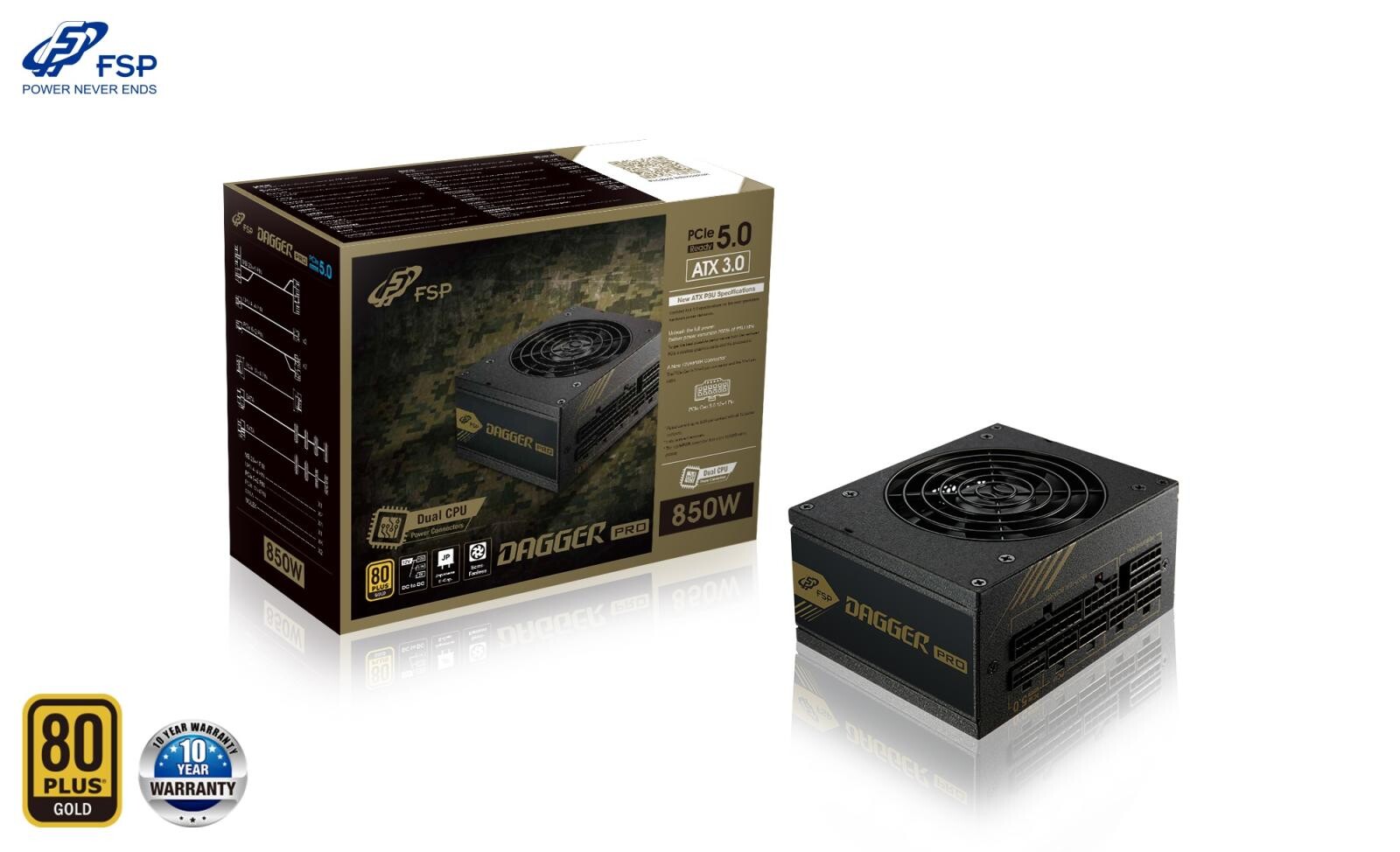 FSP DAGGER PRO/850W/SFX/80PLUS Gold/Modular/Retail