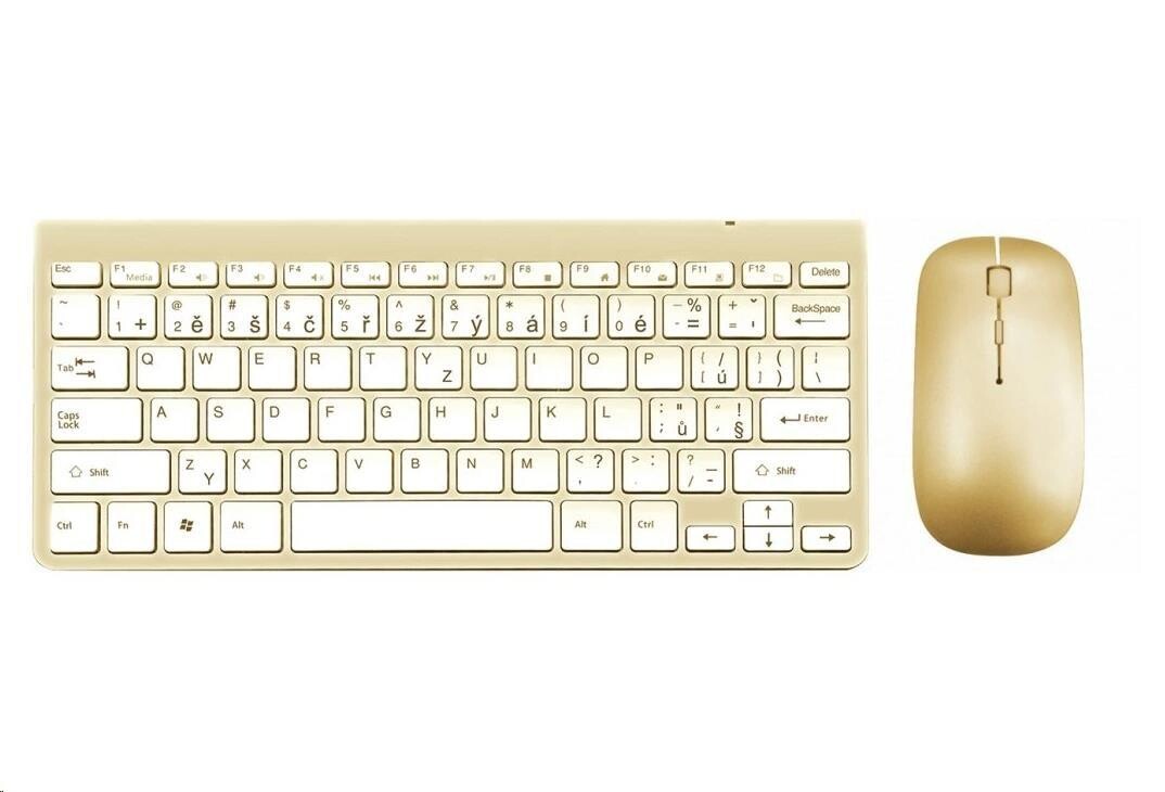 WG - Bluetooth klávesnice s myší, zlatá