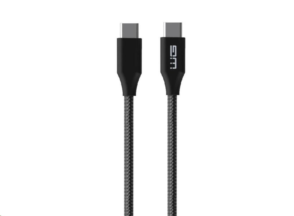 WG - Datový kabel Type-C na Type-C, 1, 5 metrů, 5A, 140W, černá