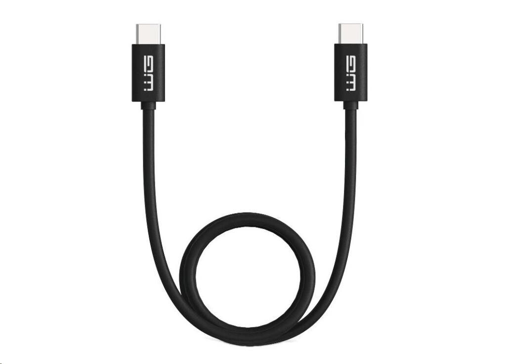 WG - Datový kabel Type-C to Type-C / 1m / 3A / black
