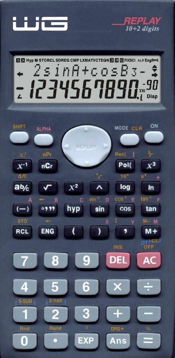 WG - Kalkulačka WG2 MathMaster Pro, vědecká, černá