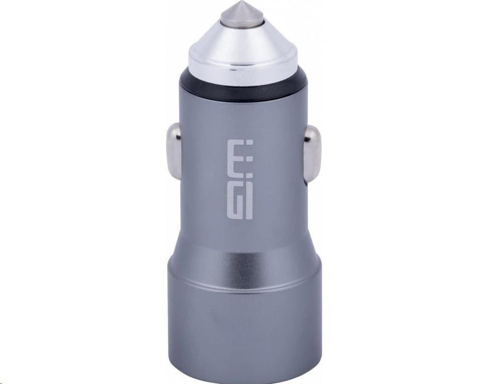 WG - Nabíječka do auta 2x USB 58, 5W, 1x USB-C PD 36W + 1x USB-A 22.5W, stříbrná