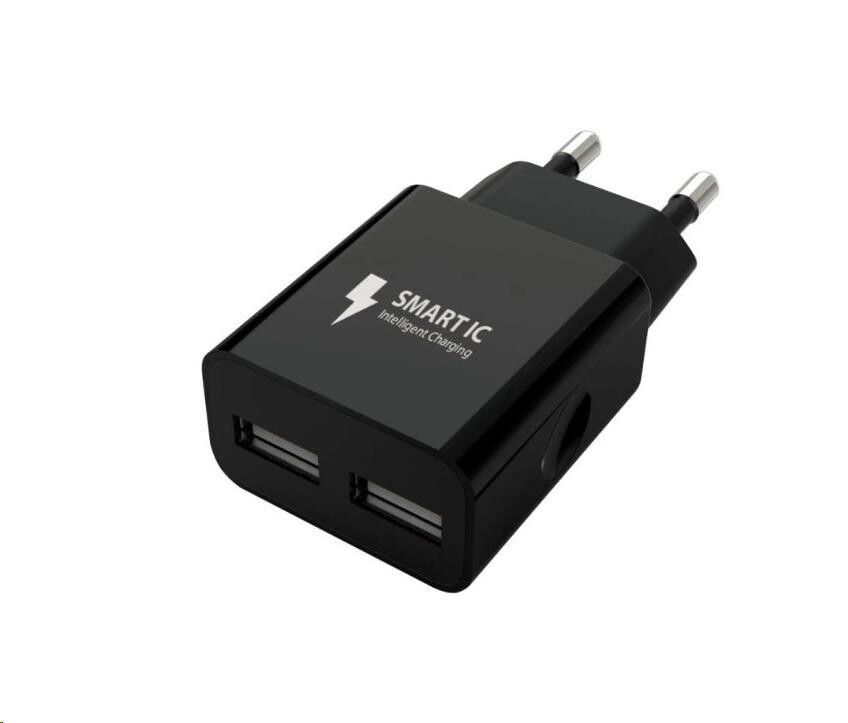 WG - Síťová nabíječka 2x USB-A 2, 4A, black