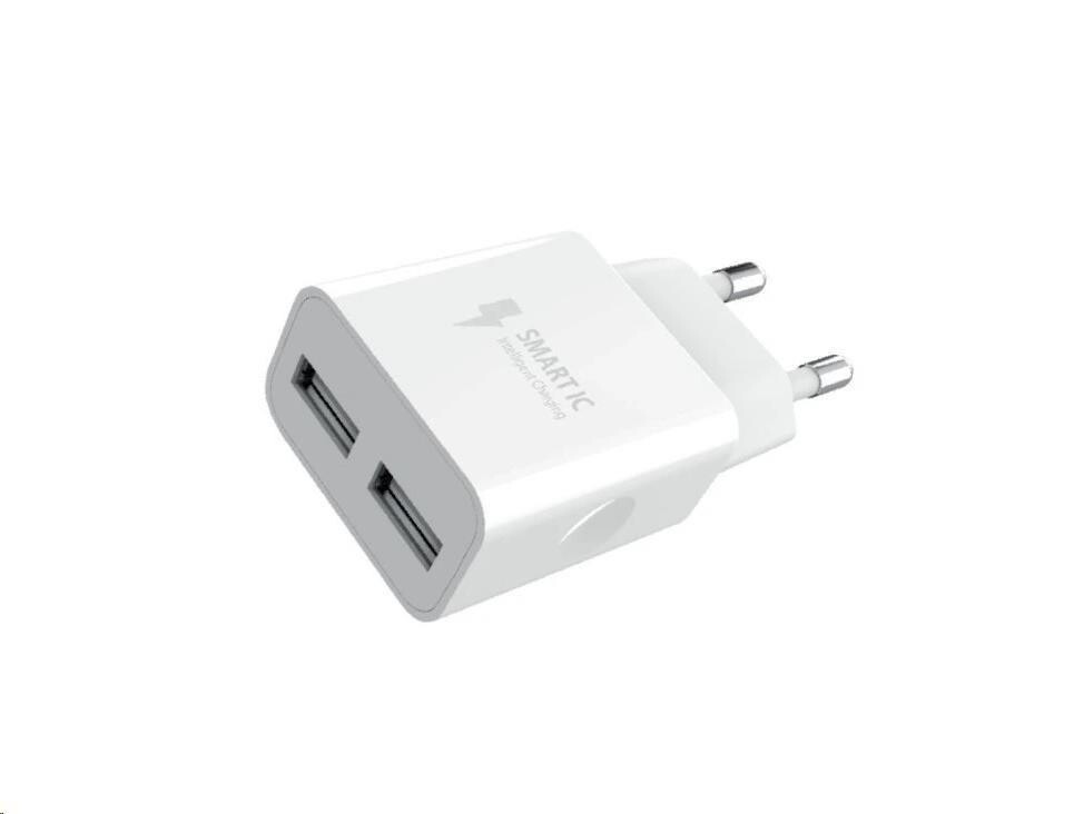 WG - Síťová nabíječka 2x USB-A 2, 4A, white