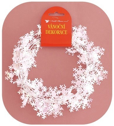 Anděl Řetěz s drátkem - perleťový s hvězdičkami - 4681-02