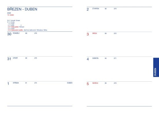 OTK Náplň do kroužkového diáře 723 - NV1521-00