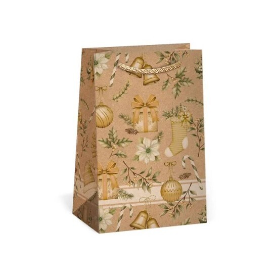 Argus Vánoční dárková taška NATUR - 10 x 16 cm - 0814-0093