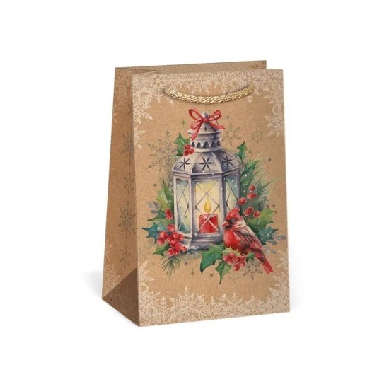 Argus Vánoční dárková taška NATUR - 10 x 16 cm - 0814-0094