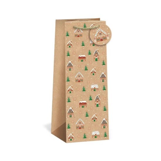 Argus Vánoční dárková taška SQUARE BOTTLE - 39,8 x 15 cm - 0835-0005