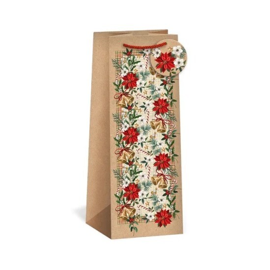 Argus Vánoční dárková taška SQUARE BOTTLE - 39,8 x 15 cm - 0835-0009