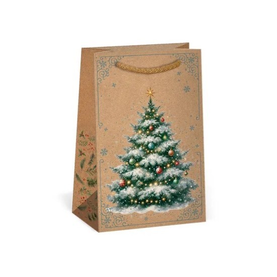 Argus Vánoční dárková taška NATUR - 10 x 16 cm - 0814-0092