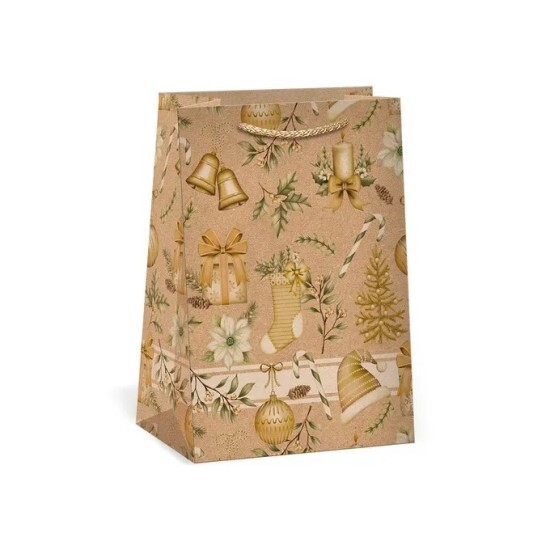 Argus Vánoční dárková taška NATUR - 13 x 18 cm - 0824-0093