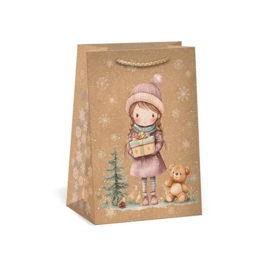 Argus Vánoční dárková taška NATUR - 13 x 18 cm - 0824-0089