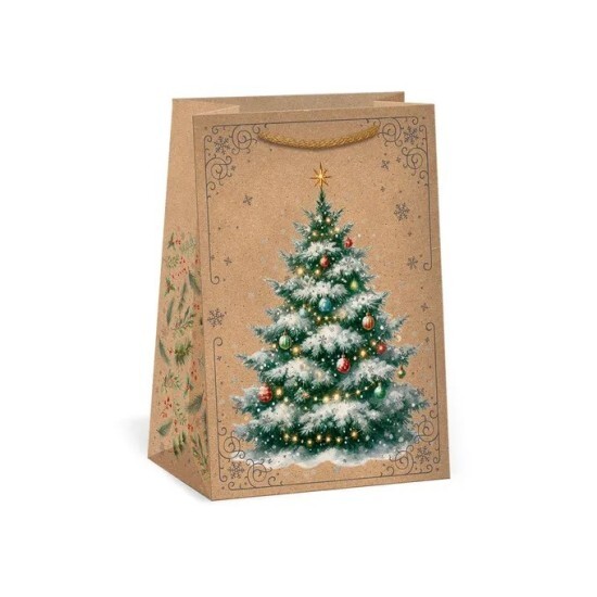 Argus Vánoční dárková taška NATUR - 13 x 18 cm - 0824-0092