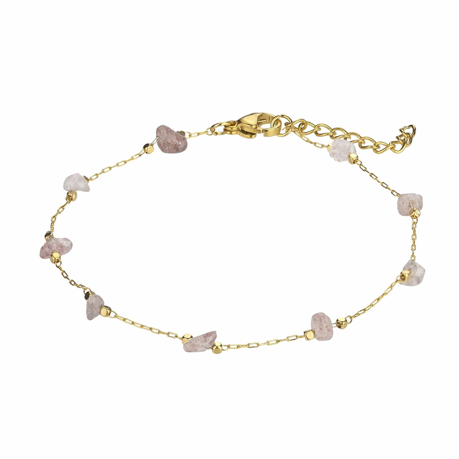 Emily Westwood Slušivý pozlacený náramek s růženínem EWB23021G