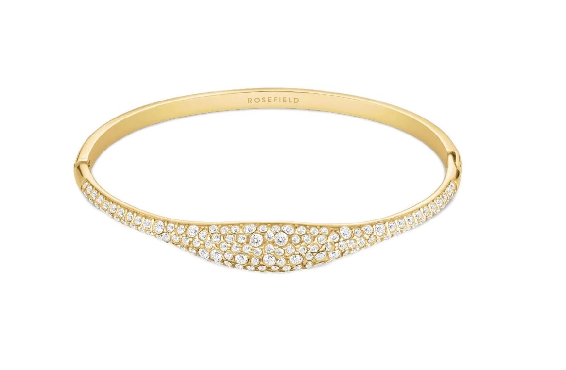 Rosefield Luxusní pozlacený náramek s krystaly Pavé JBPBG-J1237