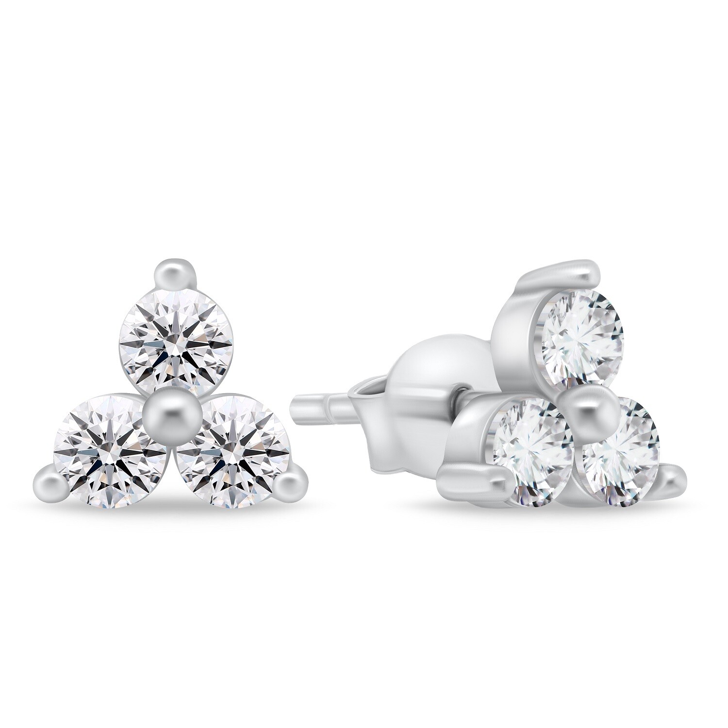 Brilio Silver Minimalistické stříbrné náušnice EA867W