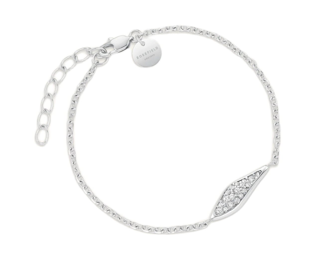 Rosefield Slušivý ocelový náramek s krystaly Pavé JBPLG-J1239