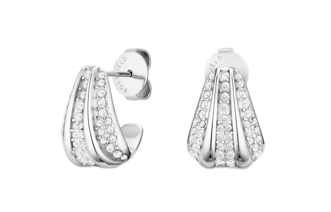 Rosefield Nadčasové ocelové náušnice s krystaly Pavé JEPSS-J1229