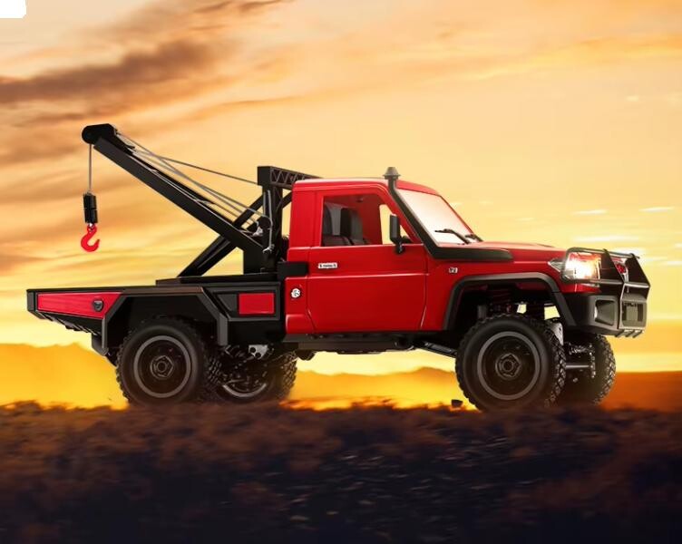 IQ models RC auto Land Cruiser TOYOTA s navijákem - červená