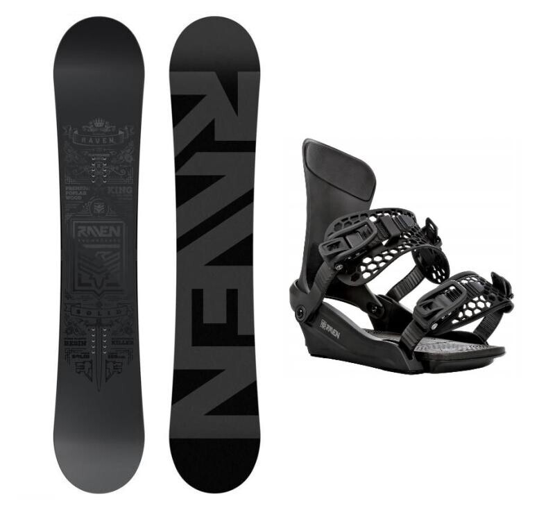 Raven Solid steel snowboard + Raven PRO King black snowboardové vázání