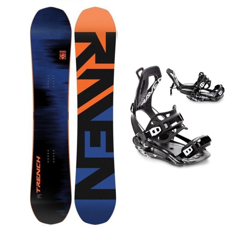Raven Trench Carbon pánský snowboard + Raven Fastec FT360 black vázání