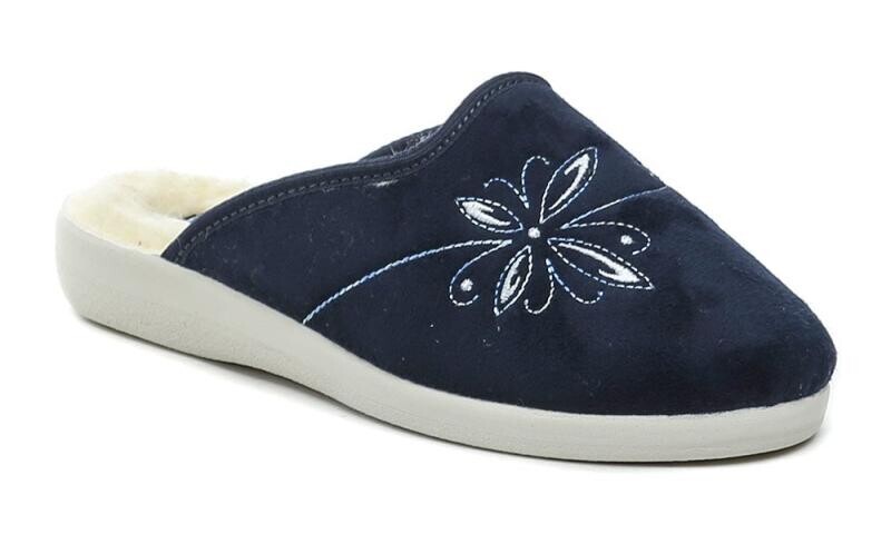 Rogallo 3100-111 modré dámské zimní papuče
