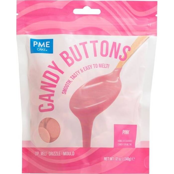 Růžová poleva v peckách 340g - PME