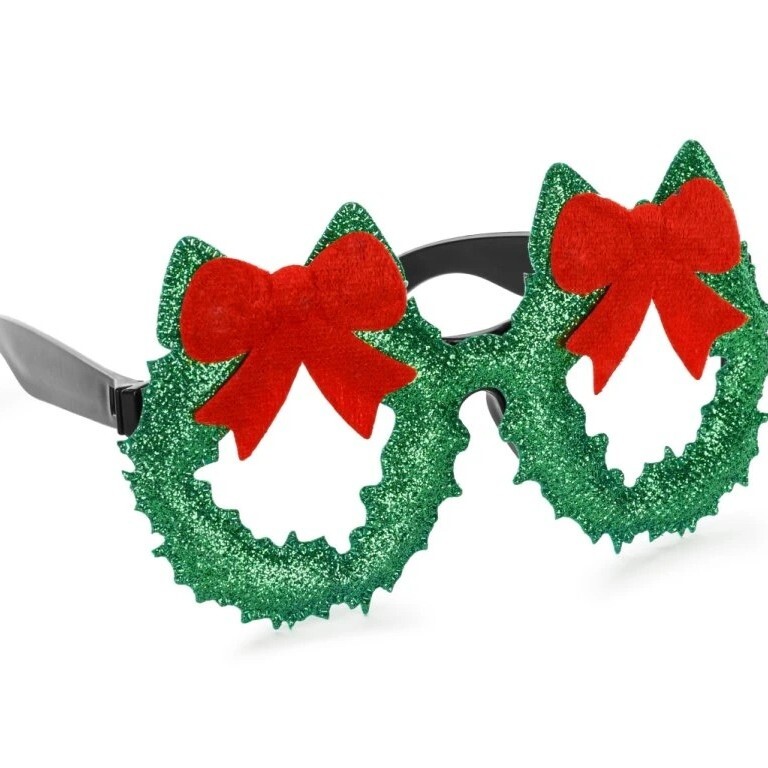 Brýle vánoční věnce