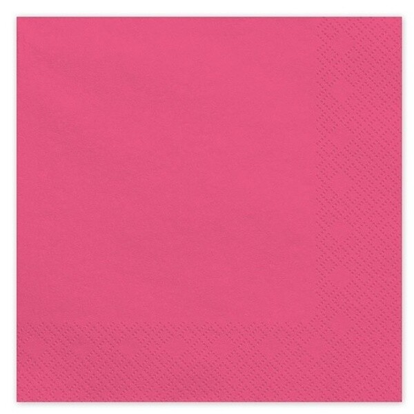 Ubrousky papírové růžové 33x33 cm 20 ks