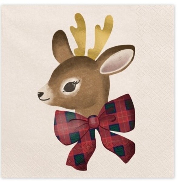 Ubrousky papírové Sobík s mašličkou 33x33 cm 12 ks