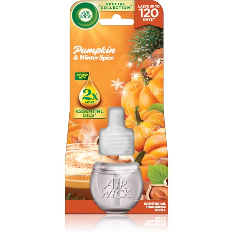 Air Wick Pumpkin & Winter Spice elektrický osvěžovač vzduchu – náhradní náplň 19 ml