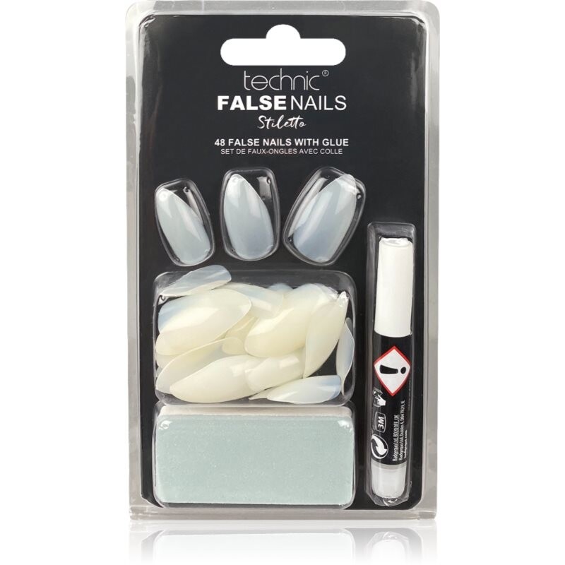 Technic Cosmetics False Nails Stiletto umělé nehty 48 ks