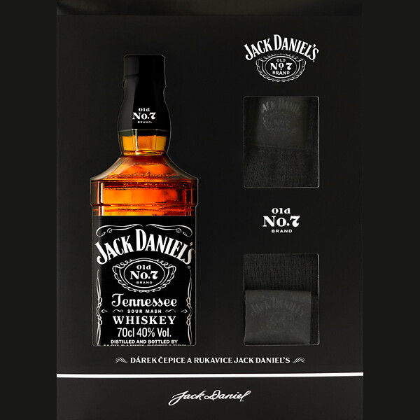 Jack Daniels 0,7l 40% (dárkové balení zimní set čepice a rukavice)
