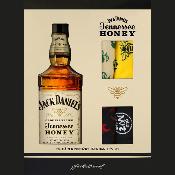 Jack Daniels Honey 0,7l 35% (dárkové balení ponožky)