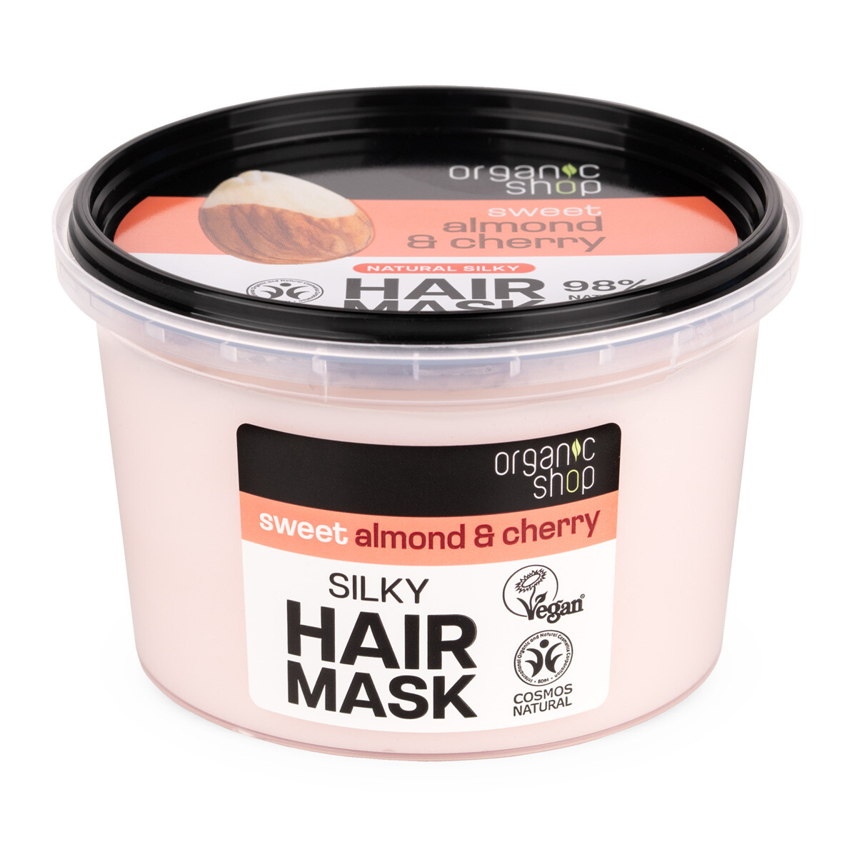 Organic Shop Hedvábná maska na vlasy Mandle a třešeň (Silky Hair Mask) 250 ml