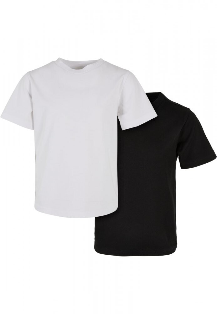 Boys Organic Basic Tee 2-Pack - black+black 146/152