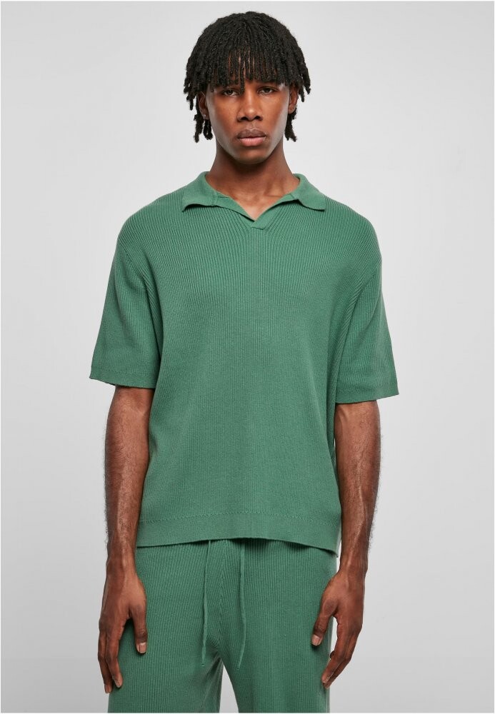 Ribbed Oversized Shirt - leaf XXL