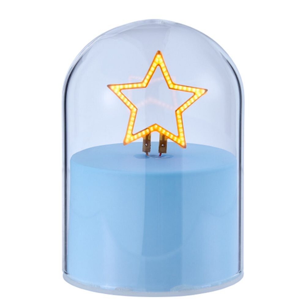 GLOW BALL Neonové světlo hvězda 10 cm - modrá