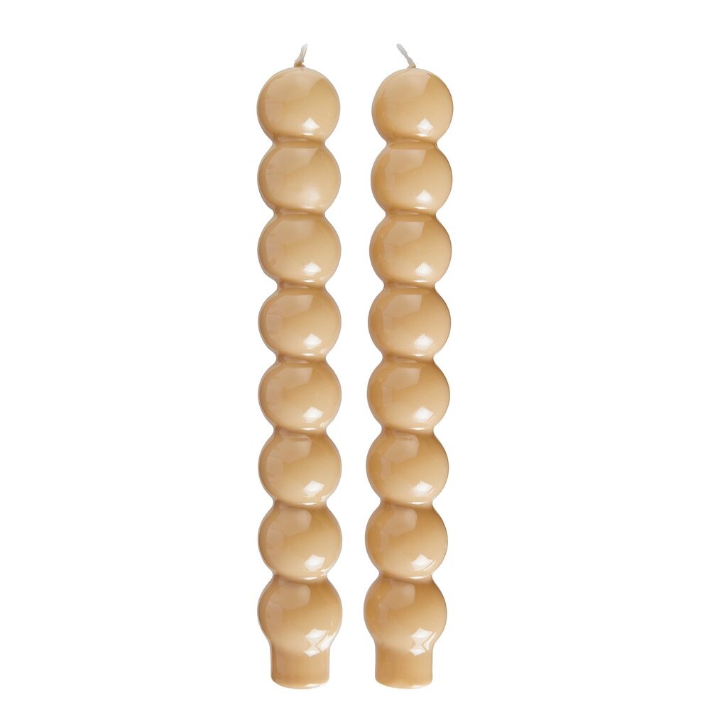 BUBBLES Sada svíček 2 ks 24 cm - béžová