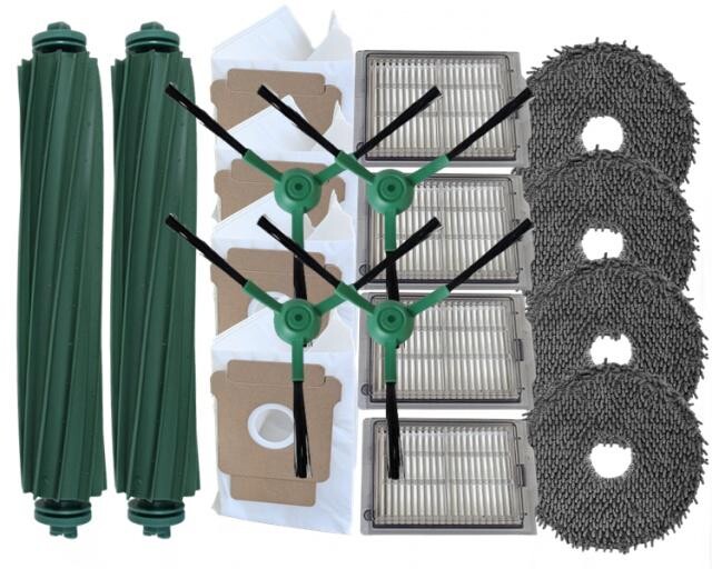 18ks HEPA filtry, kartáče, mopy a sáčky pro iRobot Roomba Plus 405/505 Combo sada